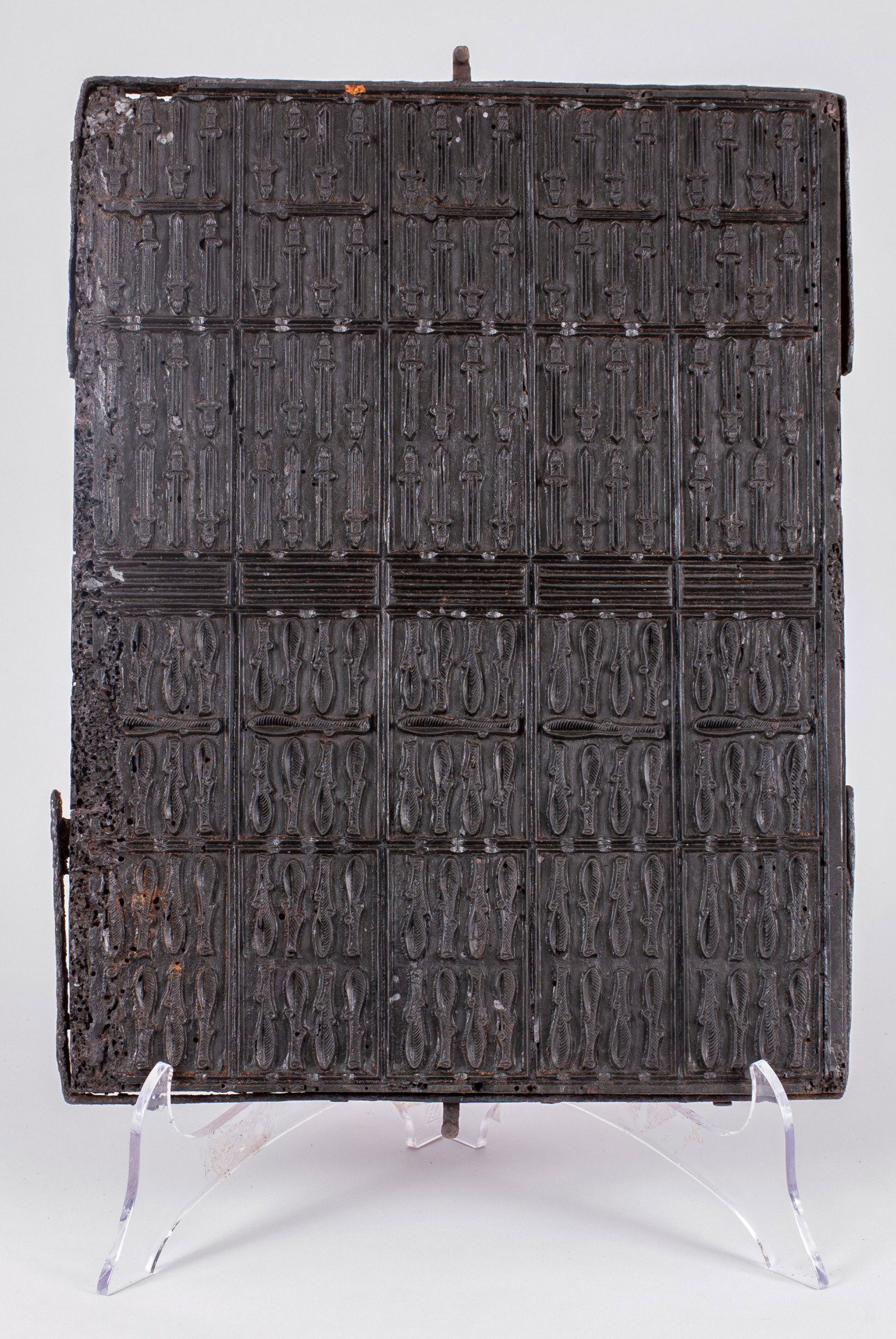 Atelier d'Agostino Bergallo, Couple de matrices en bois de chêne pour cartes à jouer